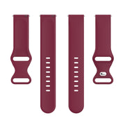 For Amazfit Active S Butterfly 8-shaped Buckle Silicone Watch Band(Wine)