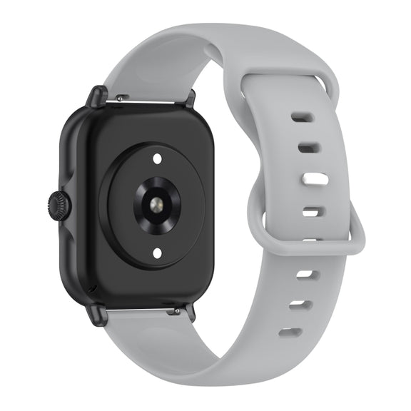 For Amazfit Active S Butterfly 8-shaped Buckle Silicone Watch Band(Grey)