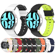 For Samsung Galaxy Watch 3 41mm Two Color Horizontal Silicone Watch Band(Blue Black)