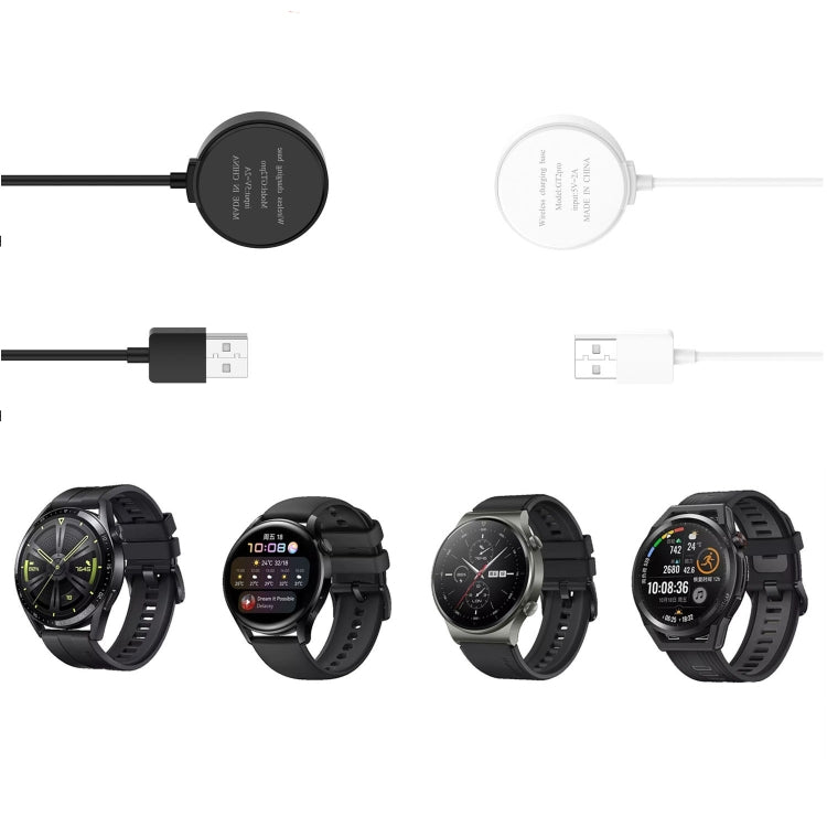 For Huawei Watch GT 4 46mm Smart Watch Magnetic Suction Integrated Charging Cable, Length: 1m(Black)