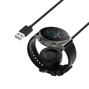 For Huawei Watch GT 4 46mm Smart Watch Magnetic Suction Split Charging Cable, Length: 1m(Black)