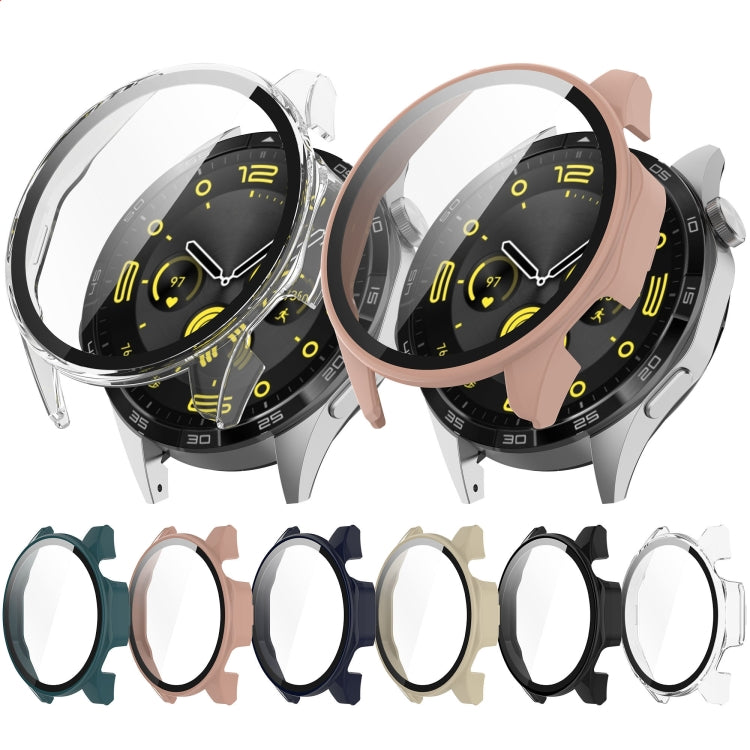 For Honor Watch 4 Pro PC+Tempered Glass Integrated Smart Watch Case(Black)