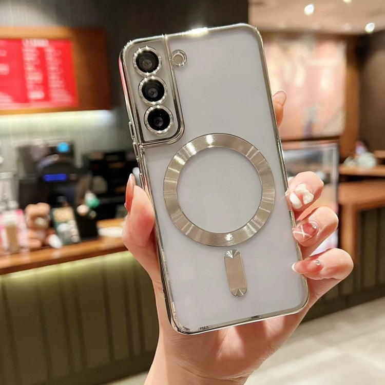For Samsung Galaxy S21 5G MagSafe Electroplating TPU Phone Case(Silvery)