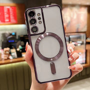 For Samsung Galaxy Note10+ MagSafe Electroplating TPU Phone Case(Purple)