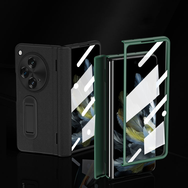 For OPPO Find N3 Integrated Folding Hinge Leather Phone Case, No Pen(Black)