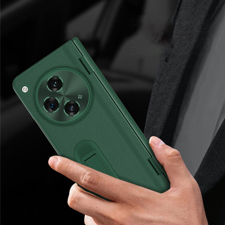 For OPPO Find N3 Integrated Folding Hinge Leather Phone Case, No Pen(Black)