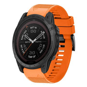 Compatible with Garmin Tactix 7 26mm Quick Release Silicone Watch Band(Orange)
