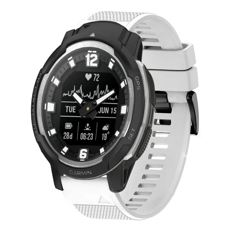 Compatible with Garmin Instinct Crossover 22mm Quick Release Silicone Watch Band(White)