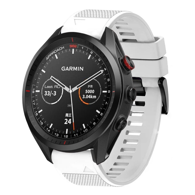Compatible with Garmin Approach S62 22mm Quick Release Silicone Watch Band(White)
