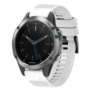 Compatible with Garmin Quatix 5 22mm Quick Release Silicone Watch Band(White)