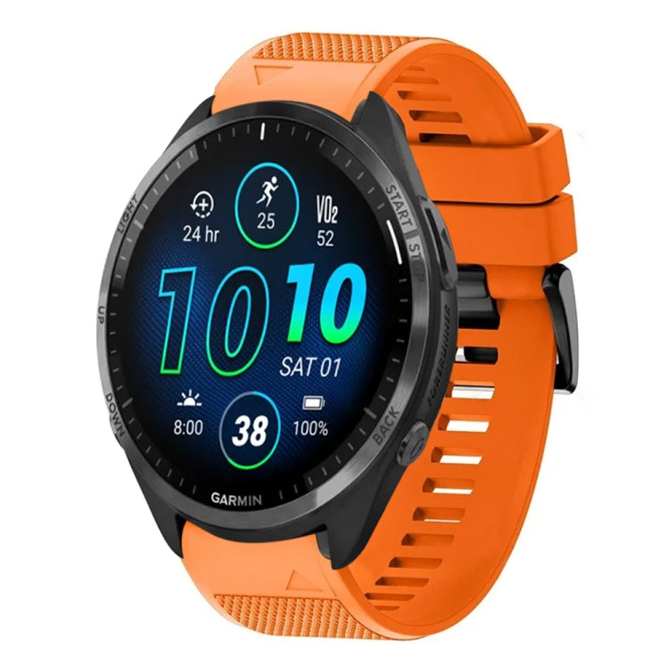 Compatible with Garmin Compatible witherunner 965 22mm Quick Release Silicone Watch Band(Orange)