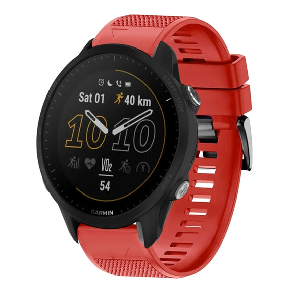 Compatible with Garmin Compatible witherunner 955 22mm Quick Release Silicone Watch Band(Red)