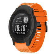 Compatible with Garmin Instinct 2 22mm Quick Release Silicone Watch Band(Orange)