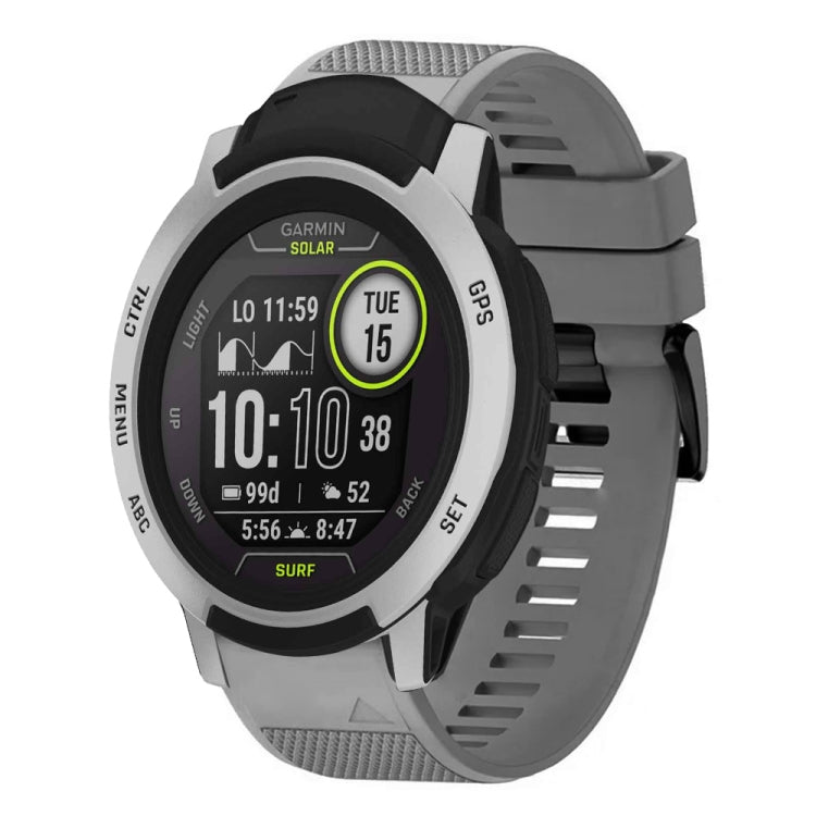 Compatible with Garmin Instinct 22mm Quick Release Silicone Watch Band(Grey)