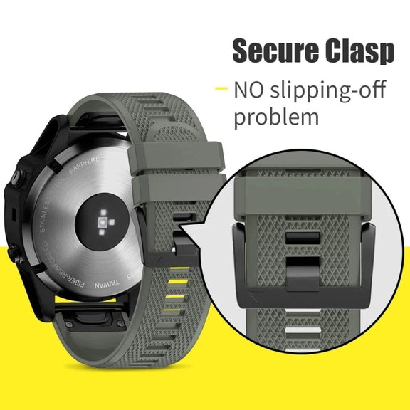 Compatible with Garmin Compatible witherunner 955 22mm Quick Release Silicone Watch Band(Lime Green)