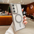 For Samsung Galaxy S22 5G Diamond Gradient Plated MagSafe TPU Phone Case(Silver) - Galaxy S22 5G Cases by PMC TechLife | Online Shopping South Africa | PMC TechLife