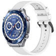 For Huawei Watch Ultimate 22mm Textured Silicone Solid Color Watch Band(White) - Watch Bands by PMC TechLife | Online Shopping South Africa | PMC TechLife