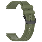 For Huawei Watch Buds 22mm Textured Silicone Solid Color Watch Band(Green)