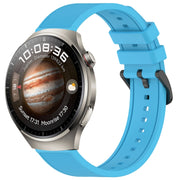 For Huawei Watch 4 Pro 22mm Textured Silicone Solid Color Watch Band(Sky Blue)