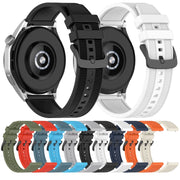 For Huawei Watch Ultimate 22mm Textured Silicone Solid Color Watch Band(White)