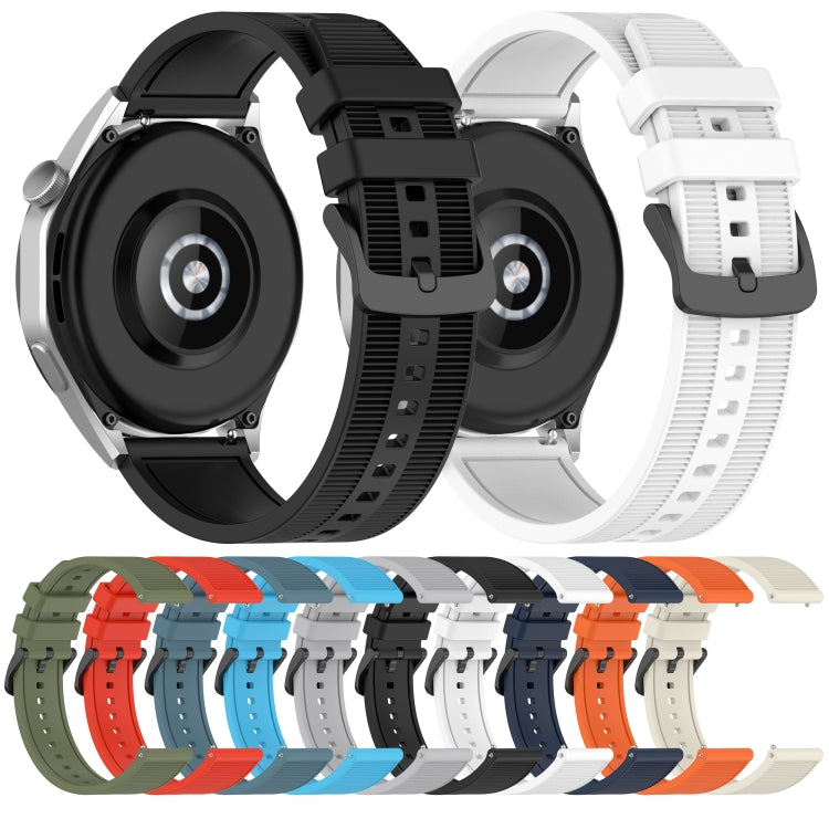 For Huawei Watch GT 2E 22mm Textured Silicone Solid Color Watch Band(White)