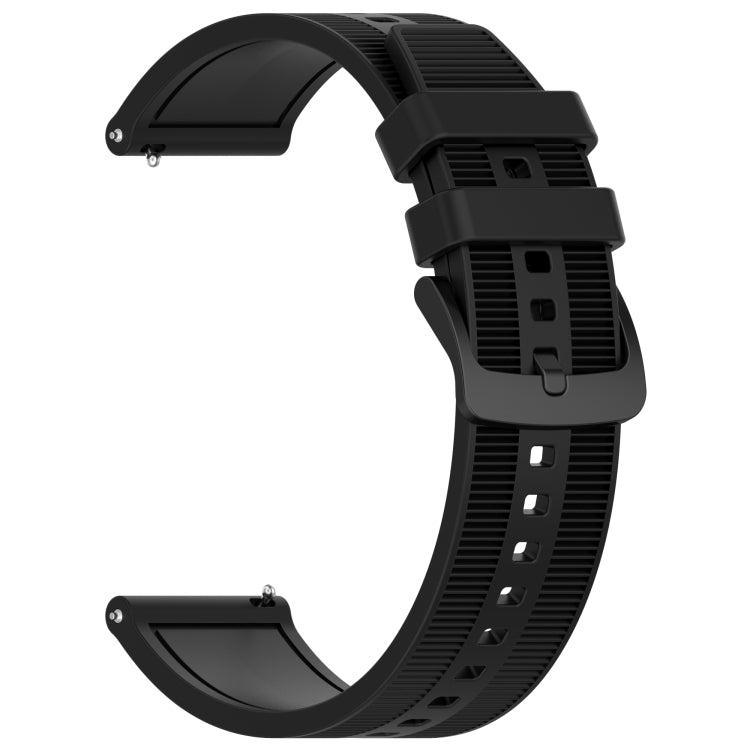 For Xiaomi Watch S1 Active 22mm Textured Silicone Solid Color Watch Band(Black)