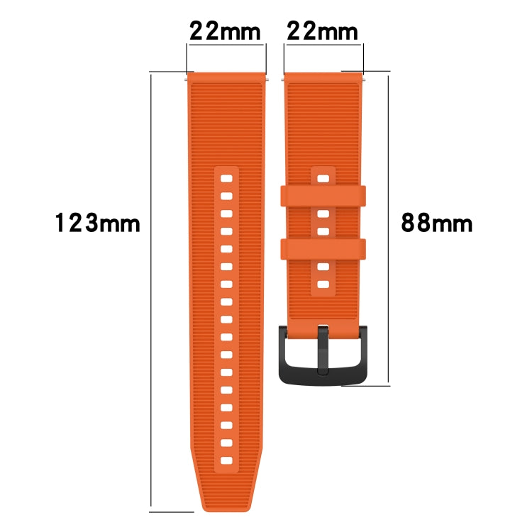 For Xiaomi MI Watch Color 22mm Textured Silicone Solid Color Watch Band(Red)