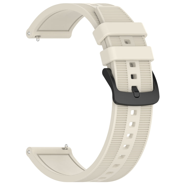 For Garmin Vivoactive 4 22mm Textured Silicone Solid Color Watch Band(Starlight)
