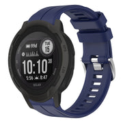 Compatible with Garmin  Instinct 2 Solar Solid Color Sports Silicone Watch Band(Midnight Blue)