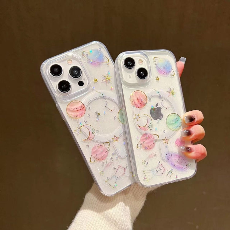 For iPhone 13 Pro Cosmic Star MagSafe TPU Phone Case(Transparent)