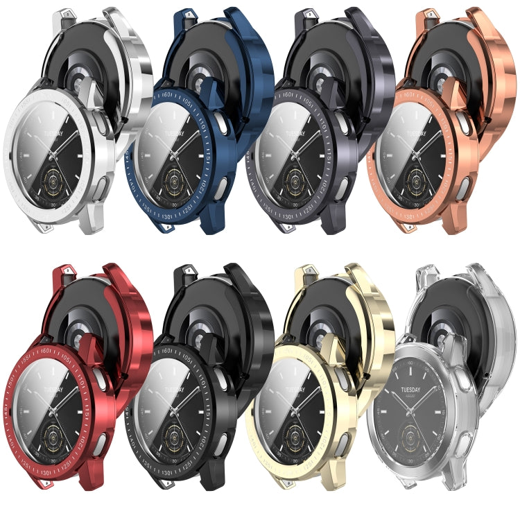 For Xiaomi Watch S3 Full Package TPU Electroplated Watch Protective Case(Silver)