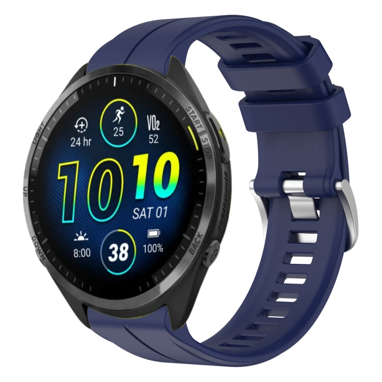 Compatible with Garmin Compatible witherunner 965 22mm Solid Color Silicone Watch Band(Midnight Blue)