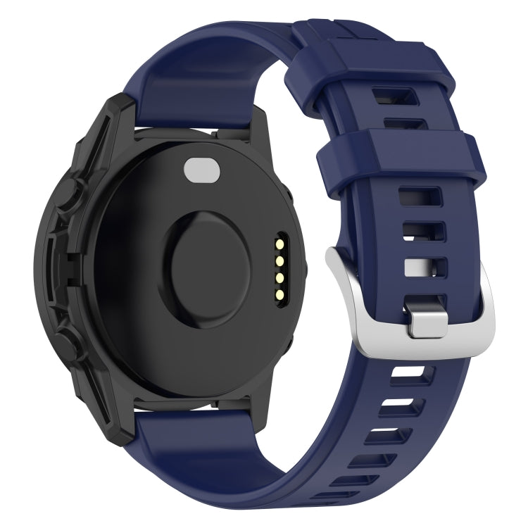 Compatible with Garmin Compatible witherunner 965 22mm Solid Color Silicone Watch Band(Midnight Blue)