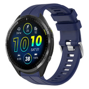 Compatible with Garmin Compatible witherunner 965 22mm Solid Color Silicone Watch Band(Midnight Blue)