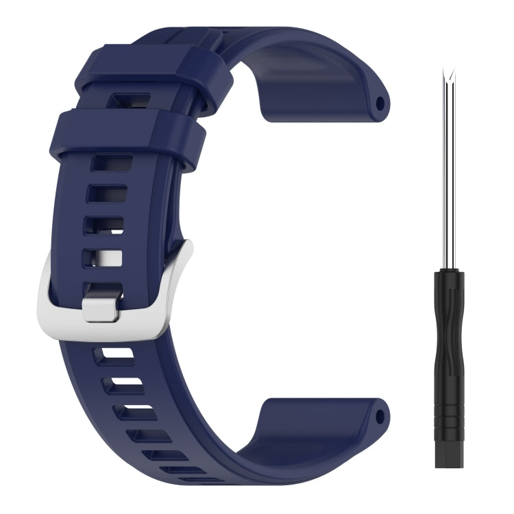 Compatible with Garmin Compatible witherunner 965 22mm Solid Color Silicone Watch Band(Midnight Blue)