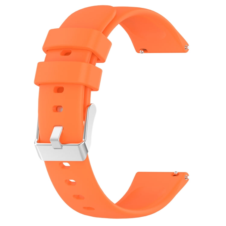 Compatible with Garmin Move Trend 20mm Smooth Solid Color Silicone Watch Band(Orange)