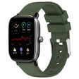 For Amazfit GTS 4 Mini 20mm Smooth Solid Color Silicone Watch Band(Army Green) - free shipping - PMC TechLife - Order now!