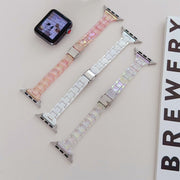 For Apple Watch Series 5 40mm Laser PC Colorful 20mm Slim Watch Band(Transparent)