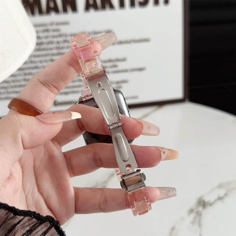For Apple Watch SE 2023 44mm Laser PC Colorful 20mm Slim Watch Band(White)