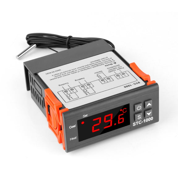 STC-1000 220V Digital Temperature Controller LED Temperature Regulator Thermostat for Incubator Relay 10A Heating and Cooling