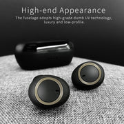TWS-A1 TWS Bluetooth 5.0 Mini Invisible Sports Music Earphone with Charging Box & Microphone (Black)