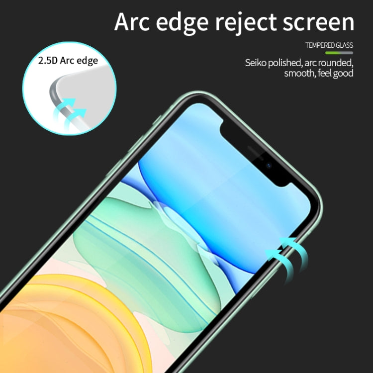 For iPhone 11 MOFI 9H 2.5D Full Screen Tempered Glass Film(Black)