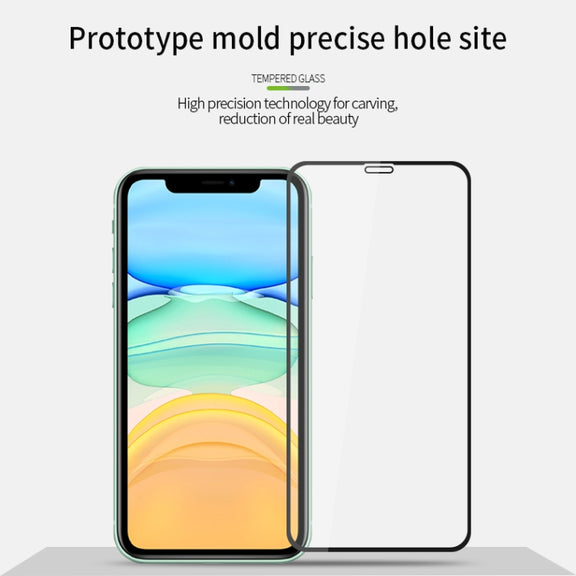 For iPhone 11 MOFI 9H 2.5D Full Screen Tempered Glass Film(Black)