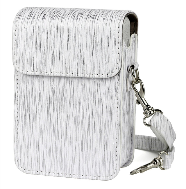 Richwell Brushed Camera Case PU Leather Case for Fujifilm Instax Mini Liplay Instant Camera(White)