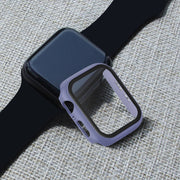 ENKAY Hat-prince Full Coverage PC Case + Tempered Glass Protector for Apple Watch Series 5 / 4 40mm(Blue)