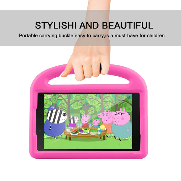 For Galaxy Tab A 8.0 (2019)T290 / T295 Sparrow Style Flat Anti Falling Protective Shell with Bracket(Rose Pink)
