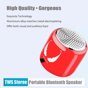 M9 Bluetooth5.0 Subwoofer Portable Speaker Aluminium Alloy Body Music Player(White)