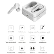 T88 Mini Touch Control Hifi Wireless Bluetooth Earphones TWS Wireless Earbuds with Charger Box(Black)