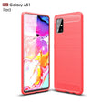 For Galaxy A51 Brushed Texture Carbon Fiber TPU Case(Red) - free shipping - PMC TechLife - Order now!