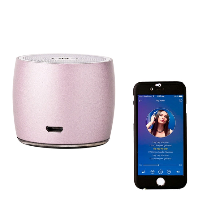 EWA A103 Portable Bluetooth Speaker Wireless Heavy Bass Bomm Box Subwoofer Phone Call Surround Sound Bluetooth Shower Speaker(Rose Gold)